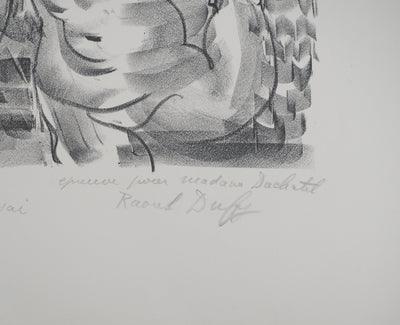 Raoul DUFY: Woman with a whimsical hat, Original lithograph