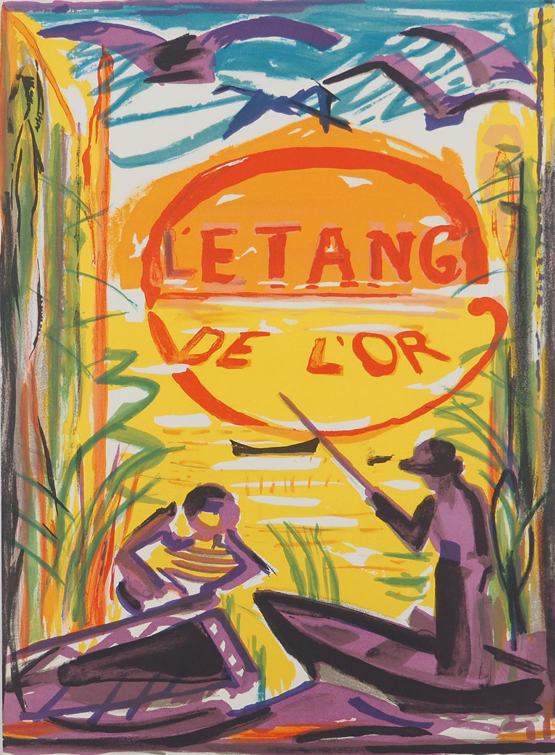BTIna François DESNOYER: Les Saintes Maries, 1965, Original Signed Lithograph