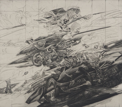 Yves DOARÉ : Naufrage, Gravure originale signée