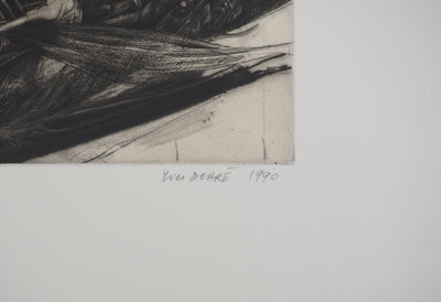 Yves DOARÉ : Naufrage, Gravure originale signée
