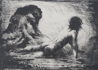 Jacques DUPONT: Couple resting, Original signed lithograph