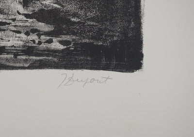 Jacques DUPONT: Couple resting, Original signed lithograph