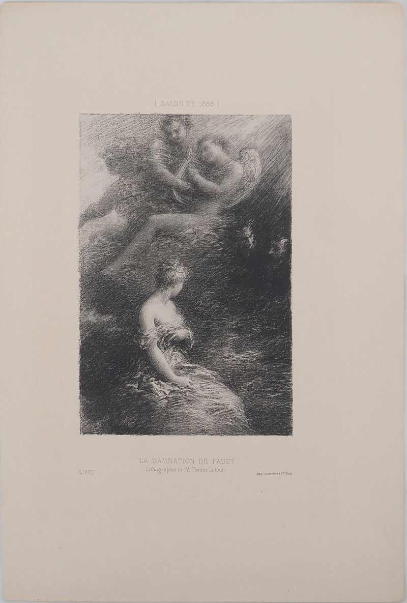 Henri FANTIN LATOUR: The Angel, Immortality, Original signed lithograph