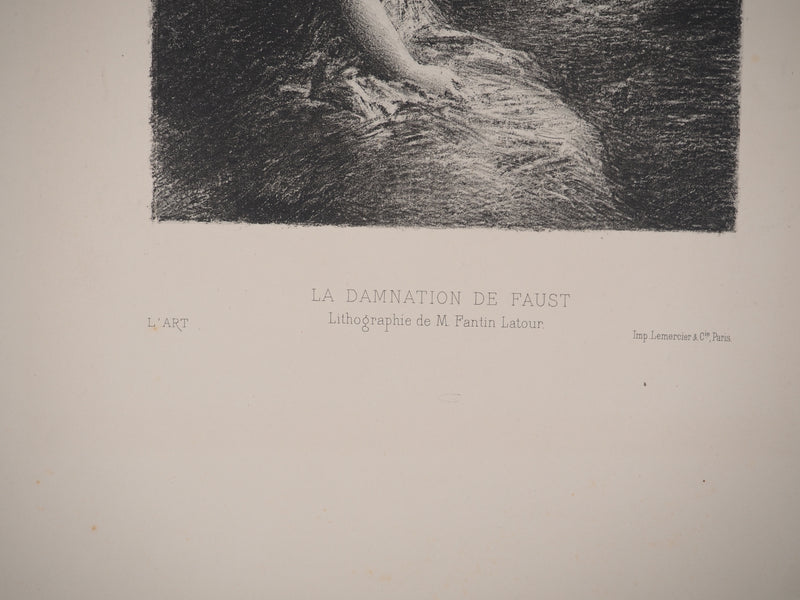 Henri FANTIN LATOUR: The Angel, Immortality, Original signed lithograph