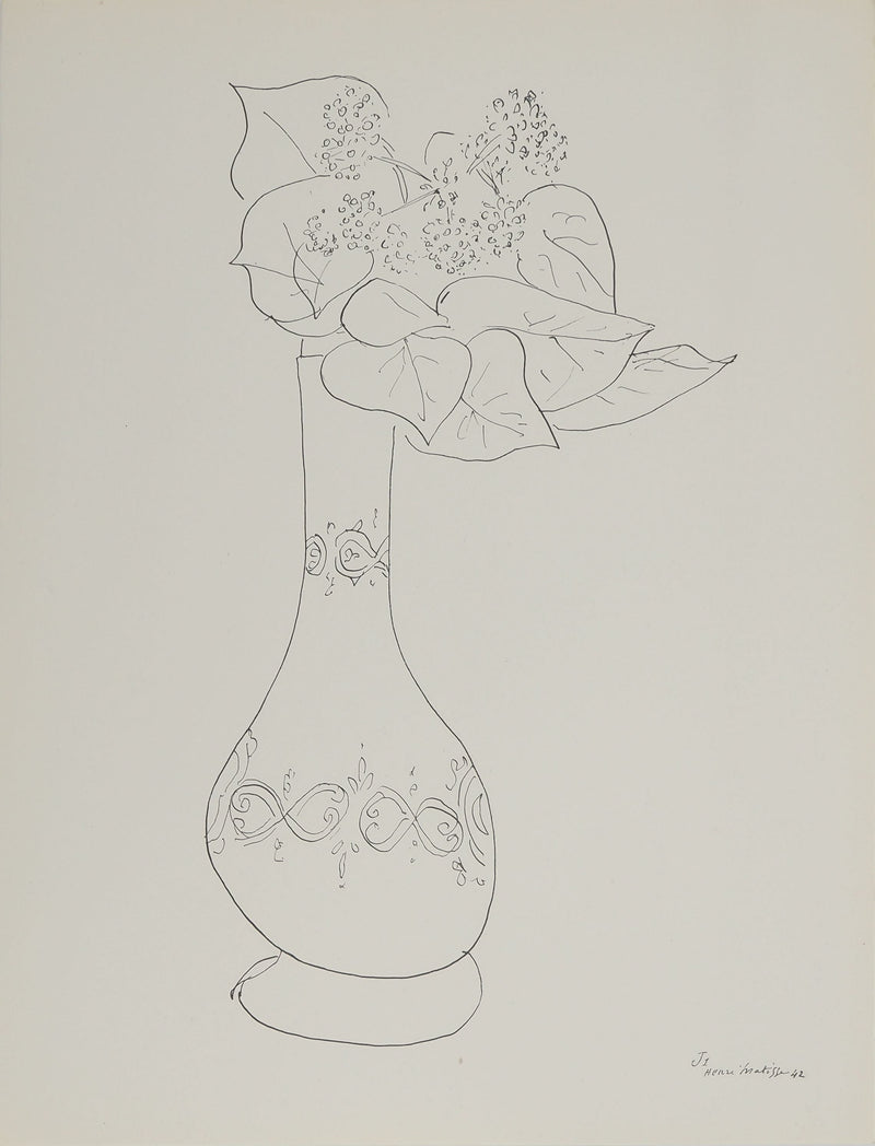 Henri MATISSE : Bouquet de gui en fleurs, Lithographie originale (vue générale) - Crédit photo : Galerie Art.Paris