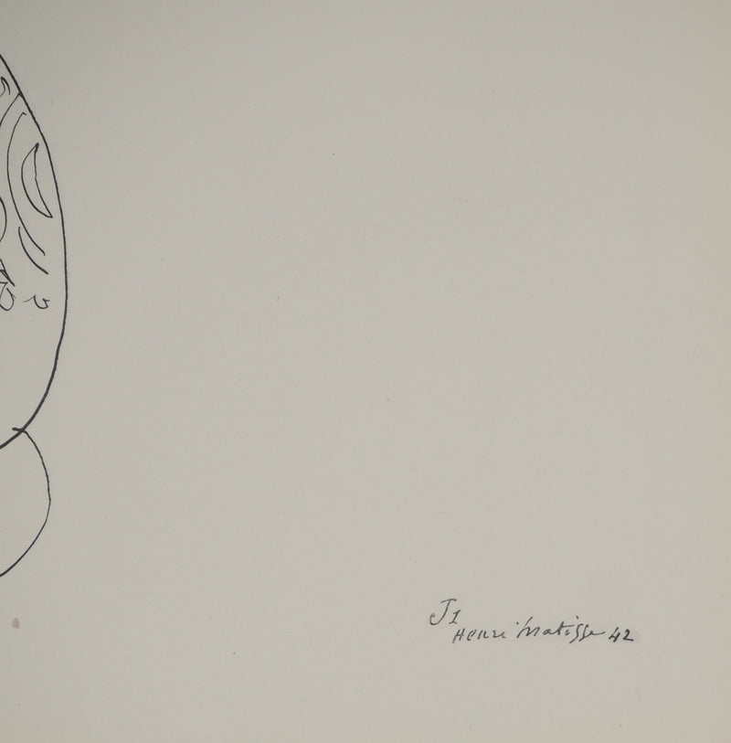 Henri MATISSE : Bouquet de gui en fleurs, Lithographie originale (photo de détail 2) - Crédit photo : Galerie Art.Paris