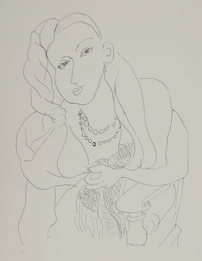 Henri MATISSE : Femme au collier de perles, Lithographie originale (photo de détail 3) - Crédit photo : Galerie Art.Paris