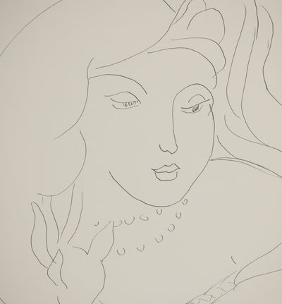 Henri MATISSE : La dame aux perles, Lithographie originale (photo de détail 4) - Crédit photo : Galerie Art.Paris