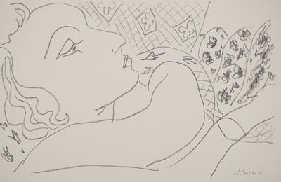 Henri MATISSE : Visage vue profil, Lithographie originale (photo de détail 3) - Crédit photo : Galerie Art.Paris