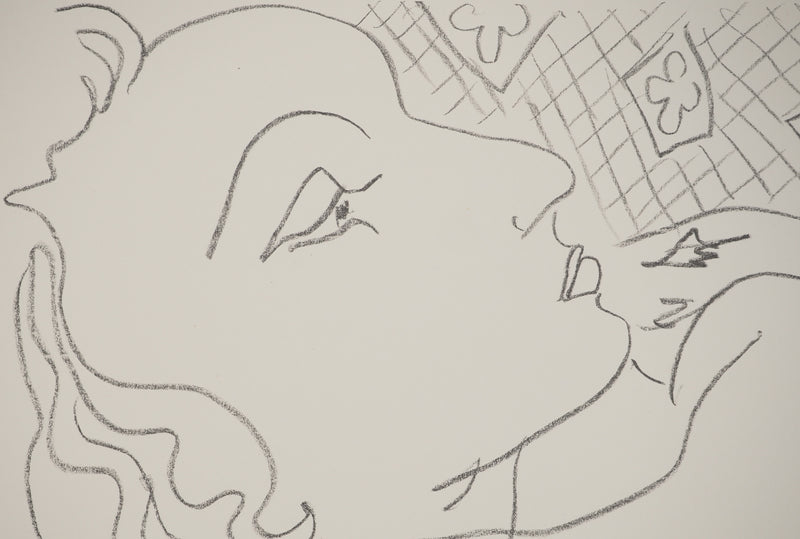 Henri MATISSE : Visage vue profil, Lithographie originale (photo de détail 4) - Crédit photo : Galerie Art.Paris