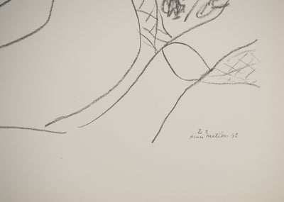 Henri MATISSE : Visage vue profil, Lithographie originale (photo de détail 2) - Crédit photo : Galerie Art.Paris