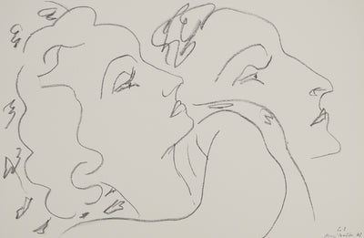 Henri MATISSE : Doubles profils, Lithographie originale (photo de détail 3) - Crédit photo : Galerie Art.Paris