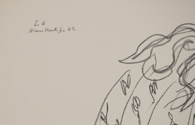 Henri MATISSE : Jeune femme jouant de son charme, Lithographie originale (photo de détail 2) - Crédit photo : Galerie Art.Paris