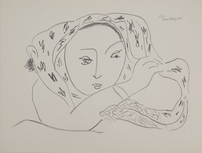 Henri MATISSE : L'attente, Lithographie originale (vue générale) - Crédit photo : Galerie Art.Paris