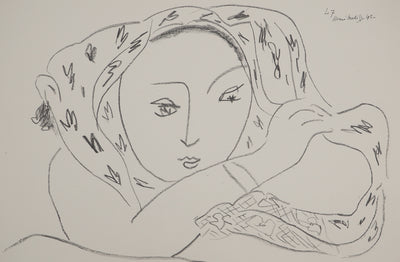 Henri MATISSE : L'attente, Lithographie originale (photo de détail 3) - Crédit photo : Galerie Art.Paris