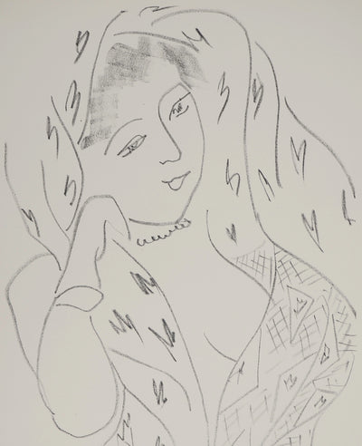 Henri MATISSE : Jeune femme au décolleté, Lithographie originale (photo de détail 3) - Crédit photo : Galerie Art.Paris