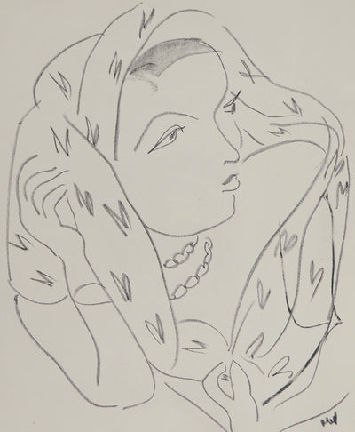 Henri MATISSE : La conspiratrice, Lithographie originale (photo de détail 3) - Crédit photo : Galerie Art.Paris