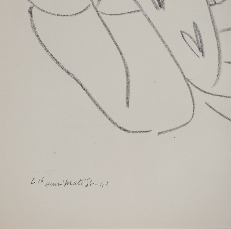 Henri MATISSE : La conspiratrice, Lithographie originale (photo de détail 2) - Crédit photo : Galerie Art.Paris