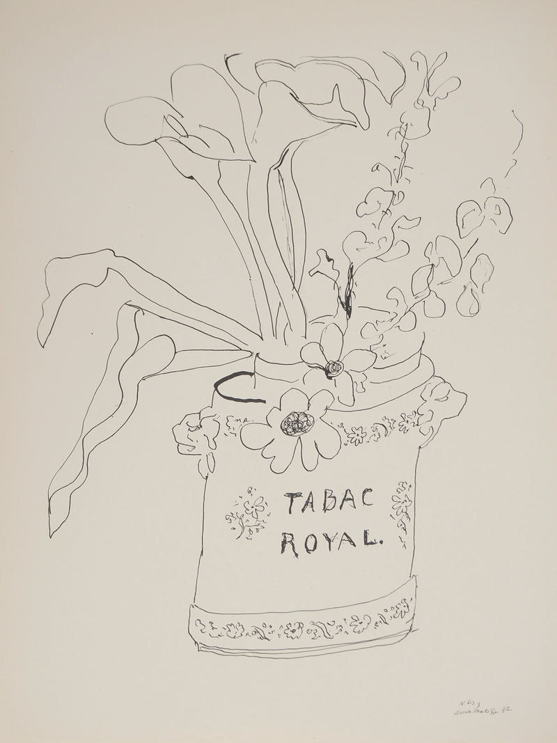 Henri MATISSE : Vase à tabac, Lithographie originale (vue générale) - Crédit photo : Galerie Art.Paris