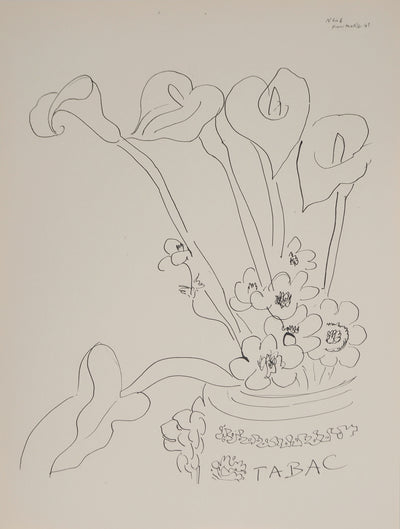 Henri MATISSE : Composition florale, Lithographie originale (vue générale) - Crédit photo : Galerie Art.Paris