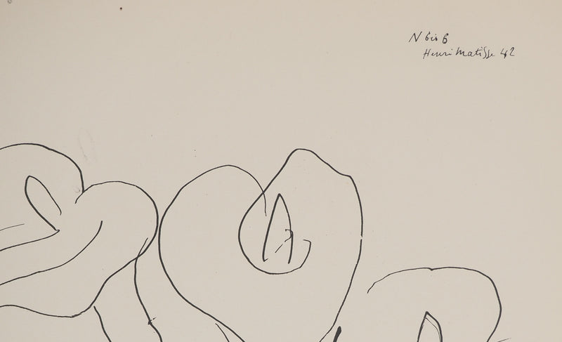 Henri MATISSE : Composition florale, Lithographie originale (photo de détail 2) - Crédit photo : Galerie Art.Paris