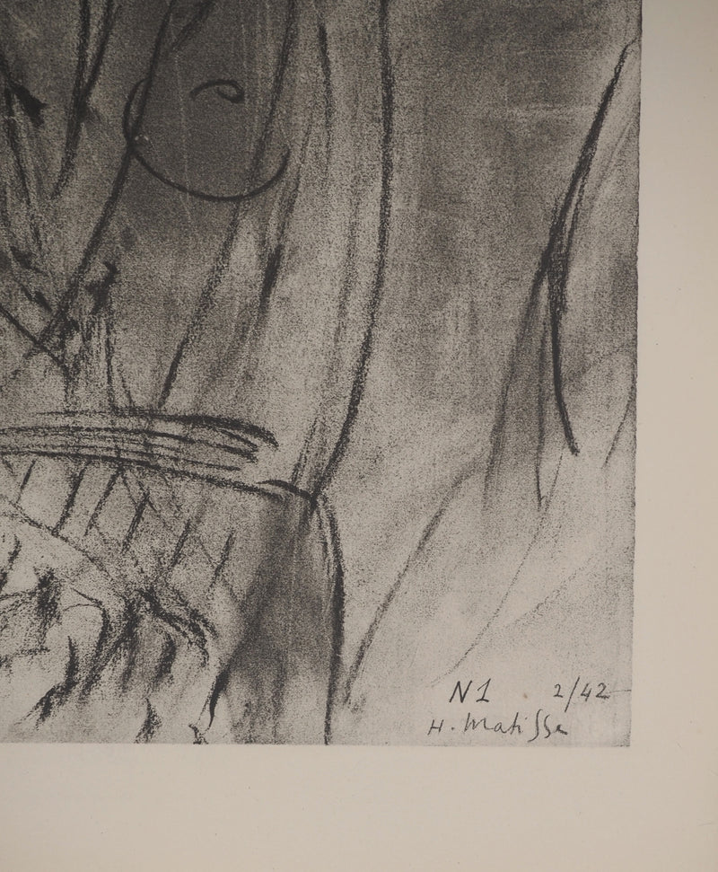 Henri MATISSE : Nu aux fleurs, Lithographie originale (photo de détail 2) - Crédit photo : Galerie Art.Paris