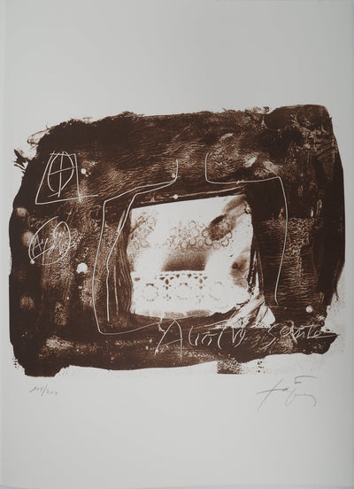 Antoni TAPIES : Voyage , Lithographie originale (vue générale) - Crédit photo : Galerie Art.Paris