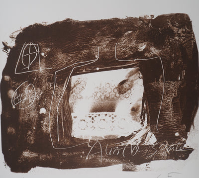 Antoni TAPIES : Voyage , Lithographie originale (photo de détail 4) - Crédit photo : Galerie Art.Paris