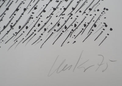 Günther UECKER : Le Mouvement , Lithographie originale (photo de détail 2) - Crédit photo : Galerie Art.Paris