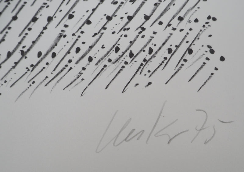 Günther UECKER : Le Mouvement , Lithographie originale (photo de détail 2) - Crédit photo : Galerie Art.Paris