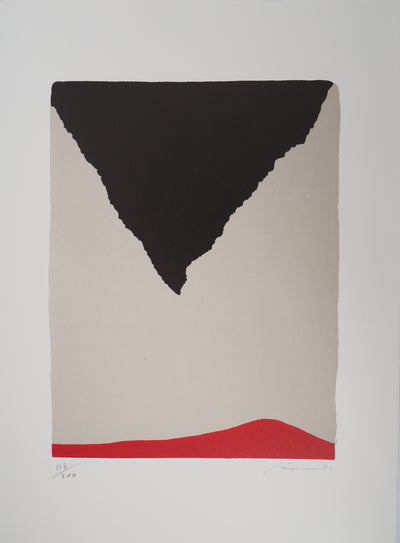 Giuseppe SANTOMASO : Montagne Noire Renversée , Lithographie originale (photo de détail 3) - Crédit photo : Galerie Art.Paris