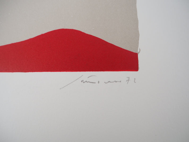 Giuseppe SANTOMASO : Montagne Noire Renversée , Lithographie originale (photo de détail 2) - Crédit photo : Galerie Art.Paris