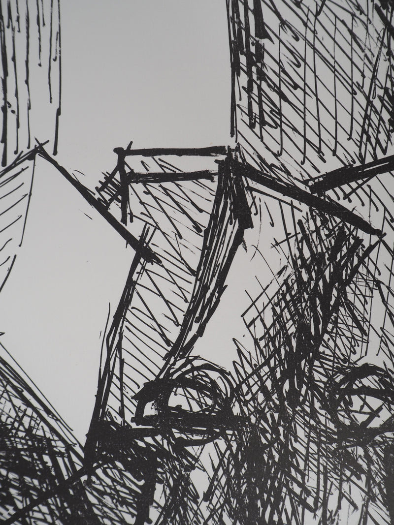 Fritz WOTRUBA : Bâtiment, Lithographie originale (photo de détail 4) - Crédit photo : Galerie Art.Paris