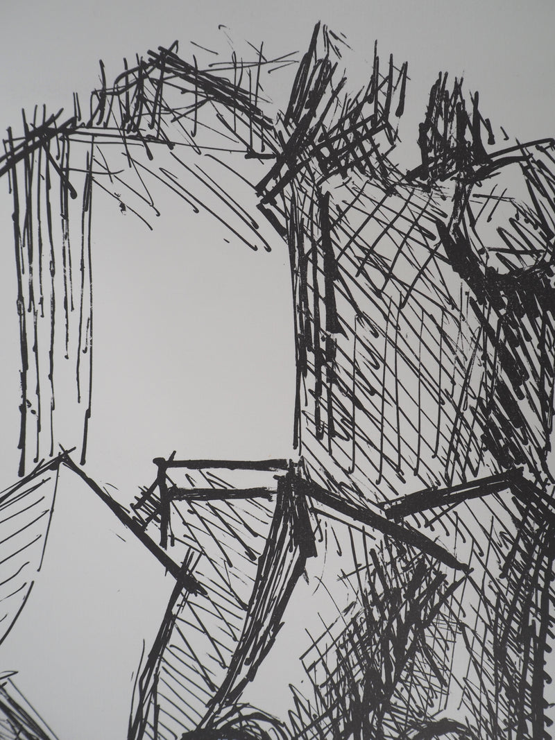 Fritz WOTRUBA : Bâtiment, Lithographie originale (photo de détail 5) - Crédit photo : Galerie Art.Paris