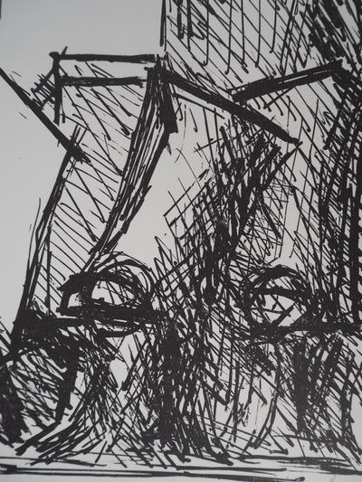 Fritz WOTRUBA : Bâtiment, Lithographie originale (photo de détail 6) - Crédit photo : Galerie Art.Paris