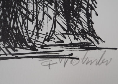 Fritz WOTRUBA : Bâtiment, Lithographie originale (photo de détail 2) - Crédit photo : Galerie Art.Paris
