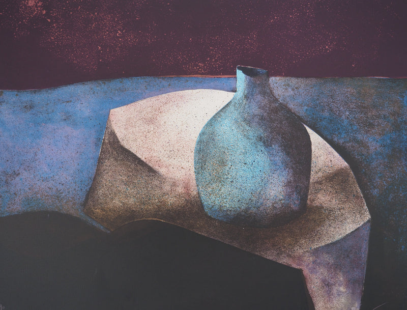 AF Claude GAVEAU, Still life with vase, Original signed lithograph