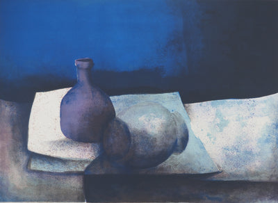 AF Claude GAVEAU, Still life with vase, Original signed lithograph