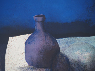 AF Claude GAVEAU, Still life with vase, Original signed lithograph