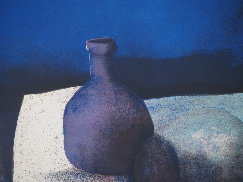 AF Claude GAVEAU, Still life with vase, Original signed lithograph