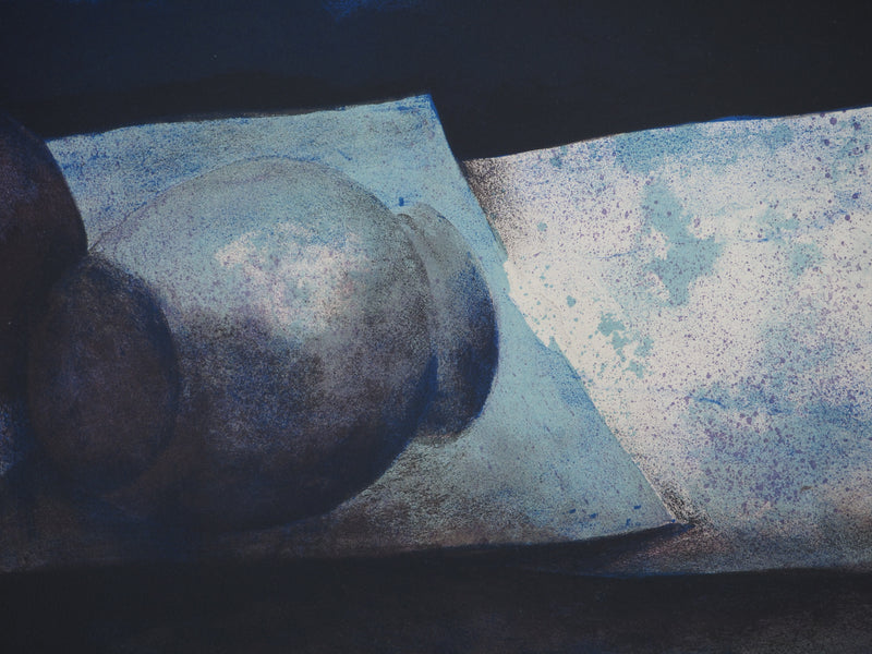 AF Claude GAVEAU, Still life with vase, Original signed lithograph