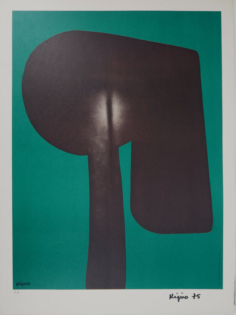 Ladislas KIJNO : Balise pour Angela Davis (vert), C., Lithographie originale (vue générale) - Crédit photo : Galerie Art.Paris