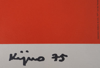 Ladislas KIJNO : Balise pour Angela Davis (rouge),, Lithographie originale (photo de détail 2) - Crédit photo : Galerie Art.Paris