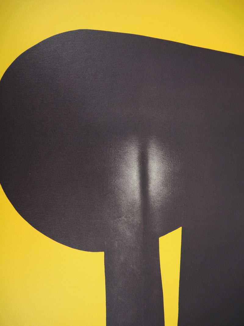 Ladislas KIJNO : Balise pour Angela Davis (jaune),, Lithographie originale (photo de détail 4) - Crédit photo : Galerie Art.Paris