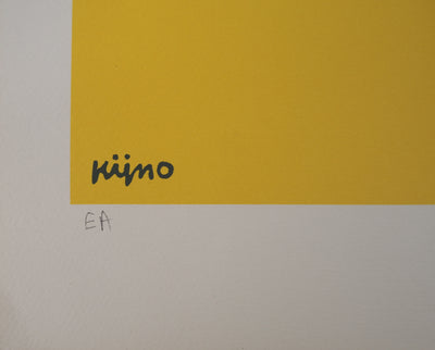 Ladislas KIJNO : Balise pour Angela Davis (jaune),, Lithographie originale (photo de détail 7) - Crédit photo : Galerie Art.Paris