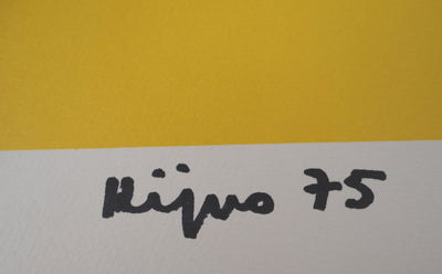 Ladislas KIJNO : Balise pour Angela Davis (jaune),, Lithographie originale (photo de détail 2) - Crédit photo : Galerie Art.Paris