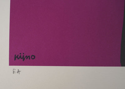 Ladislas KIJNO : Balise pour Angela Davis (violet), C., Lithographie originale (photo de détail 6) - Crédit photo : Galerie Art.Paris