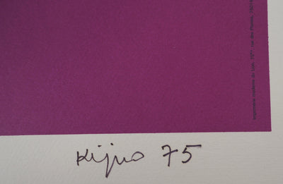Ladislas KIJNO : Balise pour Angela Davis (violet), C., Lithographie originale (photo de détail 2) - Crédit photo : Galerie Art.Paris