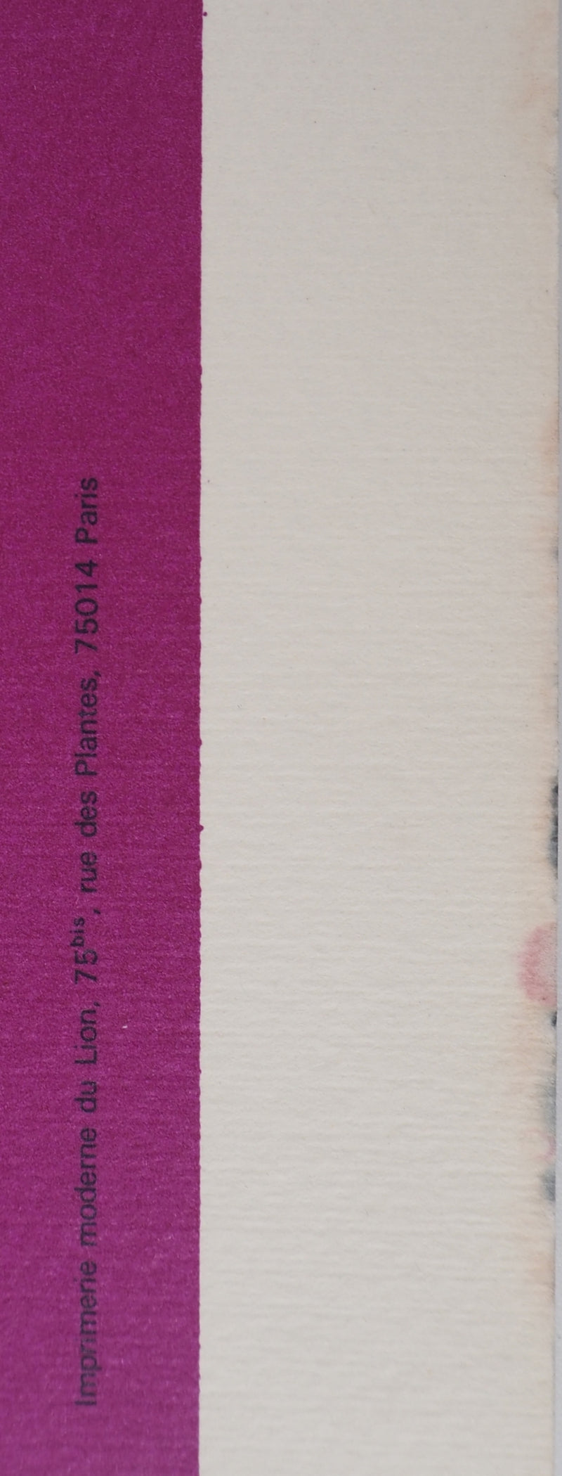 Ladislas KIJNO : Balise pour Angela Davis (violet), C., Lithographie originale (photo de détail 7) - Crédit photo : Galerie Art.Paris