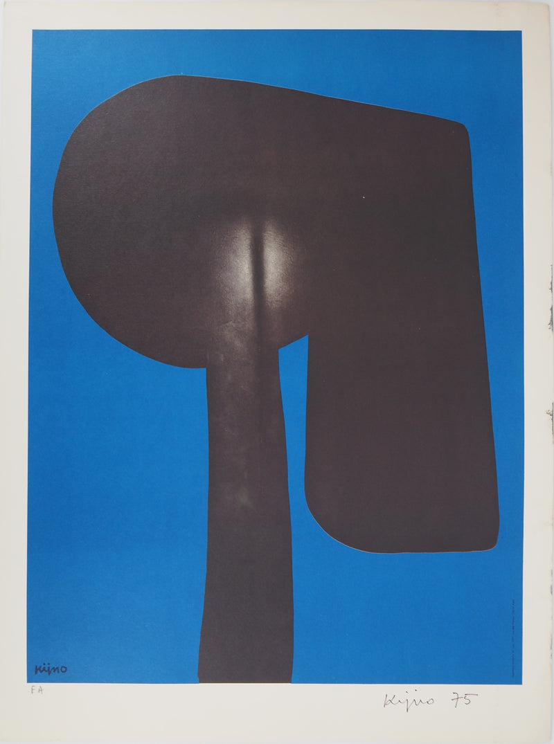 Ladislas KIJNO : Balise pour Angela Davis (bleu), C., Lithographie originale (vue générale) - Crédit photo : Galerie Art.Paris